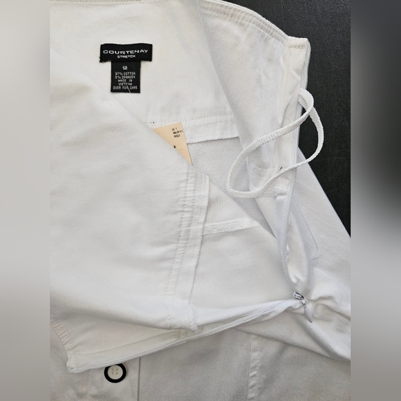 NWT - Cotton Stretch Courtenay White Pencil Skirt - Size 12 - Picture 6 of 7
